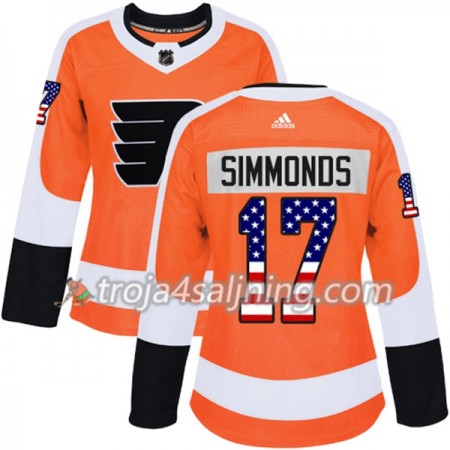 Philadelphia Flyers tröja Wayne Simmonds 17 Adidas 2017-2018 Orange USA Flag Fashion Authentic - Dame NHL Tröjor Philadelphia Flyers tröja Wayne Simmonds 17 Adidas 2017-2018 Orange USA Flag Fashion Authentic - Dame NHL Tröjor